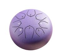 BAMFY Tambor De Lengua De Acero 8 Nota 6 Pulgadas Handpan Tambor De Lluvia Para Exterior Con Bolsa Palos Libro De Música, Mazos, Sanación Con Sonido Instrumentos(Purple)