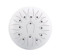 BAMFY Tambor De Lengua De Acero Para Adultos Handpan Con Bolsa De Transporte, Libro De Música, Mazos Y Pegatinas Instrumento De Percusión Para Entretenimiento, Meditación(White,12 INCH 11 NOTE_SQUARE
