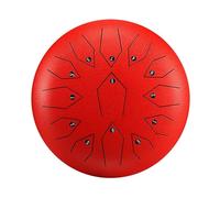 BAMFY Tambor De Lengua De Acero Para Adultos Handpan Con Bolsa De Transporte, Libro De Música, Mazos Y Pegatinas Instrumento De Percusión Para Entretenimiento, Meditación(Red,12 INCH 13 NOTE_SQUARE TY