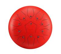 BAMFY Tambor De Lengua De Acero Para Adultos Handpan Con Bolsa De Transporte, Libro De Música, Mazos Y Pegatinas Instrumento De Percusión Para Entretenimiento, Meditación(Red,12 INCH 11 NOTE_SQUARE TY