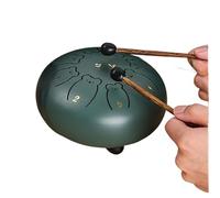 BAMFY Tambor De Lengua De Acero Para Adultos Niños Tongue Drum Educación Musical Handpan Instrumento De Percusión Para Entretenimiento, Meditación, Sanación Con Sonido(Dark green,8 tone)