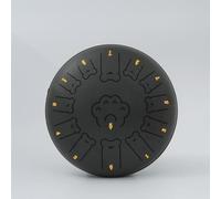 BAMFY Tambor De Lengua De Acero Para Adultos Niños Tongue Drum Educación Musical Handpan Instrumento De Percusión Para Entretenimiento, Meditación, Sanación Con Sonido(Negro,13 tone-A)