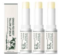 Bamideo Beef Tallow Lip Balm, Moisturizing Tallow Lip Balm, Natural Beef Tallow Stick, Hydrating Moisturizer Lip Care, Improve Lip Lines (3pcs)