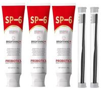 Bamideo Probiotics Bright White Toothpaste | Ultra Whitening | Super Probiotic 6 Toothpaste | Deep Cleaning CareToothpaste | Deep Cleaning Care (one size, 3pcs)