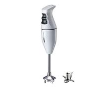 bamix Set de batidora de mano eléctrica EO140 CLASSIC con multicuchilla de acero inoxidable, 140 vatios, Regulable con 2 velocidades, Made in Switzerland, Blanco/negro