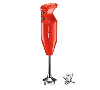 bamix Set de batidora de mano eléctrica M160 ONE con multicuchilla de acero inoxidable, 160 vatios, Regulable con 2 velocidades, Made in Switzerland, Rojo