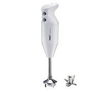 bamix Set de batidora de mano eléctrica M160 ONE con multicuchilla de acero inoxidable, 160 vatios, Regulable con 2 velocidades, Made in Switzerland, Blanco
