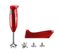 bamix Set de batidora de mano inalámbrica cordless PLUS, Cargador, Cuchilla, Mezclador, Disco giratorio de acero inox., 250W, 3 velocidades, Made in Switzerland, Rojo