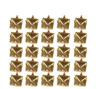 Bamjour 400 Piezas de Remachador Cuadrado, 400 Juegos 4 Mm-7 Mm de Bricolaje de Cuero de Cuero Remaches Espeluznantes de Bricolaje de de Araña de Espiga Cuadradas Bolsos de Espiga Zapatos (GOLD #11)