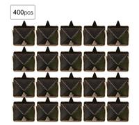 Bamjour 400 Piezas de Remachador Cuadrado, 400 Juegos 4 Mm-7 Mm de Bricolaje de Cuero de Cuero Remaches Espeluznantes de Bricolaje de de Araña de Espiga Cuadradas Bolsos de Espiga Zapatos (Bronce
