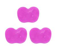 Bamjour Alfombrilla de Limpieza para Brochas de Maquillaje de 3 piezas: Almohadilla Limpiadora de Brochas de Limpieza Cosmética Plegable de Silicona con 5 Ventosas para una Fácil en Casa o de Viaje