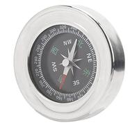 Bamjour Brújula, Acero Inoxidable de 60 Mm Portátil con un Pequeño Tamaño de Senderismo de Supervivencia de Senderismo de Supervivencia para Acampar (plateado+blanco)