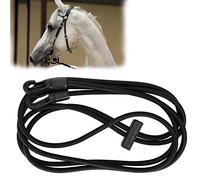 Bamjour Cuerda para el Cuello para Caballos, Ensanchador Elástico para el Cuello, Rienda para Caballo, Elástico, Cuerda de Nailon, Suministros Ecuestres, Riendas para para, Negro