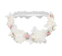 Bamjour Diadema de Bautismo para Niña, Diademas de Encaje para bebé con de Flores para Niña para Accesorios de bebé (C)