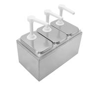 Bamjour Dispensador de, Bomba de Jarabe de Plástico y Acero Inoxidable Bien Construida de 35 Ml con Dispensador de Jarabe de café Base para de Tomate, Mostaza, Miel, Leche, Bechamel, Chocolate,