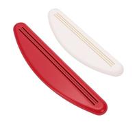 Bamjour Exprimidor de Tubos Multiusos, Manos Libres sin Llave, Exprime Pasta de Dientes, Crema de Ketchup, sin Desperdicio, con Diseño Compacto para Baño y Cocina (Grande roja pequeña blanca)