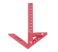 Bamjour Herramienta de Búsqueda Central, Trazador de Línea Central Buscador Carpintería Aleación de Aluminio Buscador Regla para Carpintería Ángulo de 45 Grados Medidor de Trazado Herramienta de