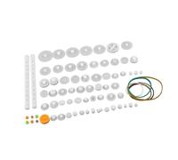 Bamjour Kits de Gusano de Correa de Polea de Engranajes de Plástico, Juego de Engranajes de Motor de 75 Tipos para Robótica, Ingeniería de Modelos y Construcción de Juguetes (75 Tipos de Kit de