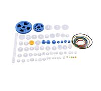 Bamjour Kits de Gusano de Correa de Polea de Engranajes de Plástico, Juego de Engranajes de Motor de 75 Tipos para Robótica, Ingeniería de Modelos y Construcción de Juguetes (80 Tipos de Kit de