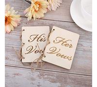 Bamjour Libros de Votos, 2 Piezas Boda con una Cuerda de Dobladillo Artículos Imprescindibles para Bodas, Cumpleaños y Aniversarios (Tipo 4)