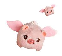 Bamjour Lindo Juguete de Peluche de Cerdo Volador, Animal de Peluche de Algodón PP Suave con Temblorosa, para Cumpleaños y Días Festivos de Niños (Pink)