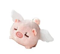 Bamjour Lindo Juguete de Peluche de Cerdo Volador, Animal de Peluche de Algodón PP Suave con Temblorosa, para Cumpleaños y Días Festivos de Niños (White)