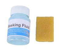 Bamjour Líquido Enmascarante de 60 Ml para Acuarela, Enmascarante Azul de Secado Rápido para Artistas, con Borrador para Caligrafía, Manualidades con Técnicas Mixt