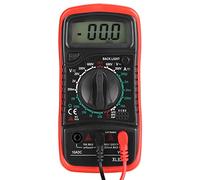 Bamjour Multímetro Digital XL830L con Pantalla LCD, Voltímetro y Amperímetro Portátil, Herramienta de Prueba de Alta Precisión para Uso Doméstico y de Laboratorio (XL830L rojo)