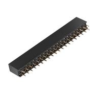 Bamjour [Nuevo Modelo 2024] 5 uds. Conector de Clavija Corta de Doble Hembra de 2x20 Pines con Paso de 2,54mm para Placas PCB