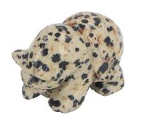 Bamjour Piedra Preciosa Tallada a Mano, Colección de Hogar de Piedra Animal Tallado Preciosa Tallada Hojas Hojas para la Mano para Decoración del Hogar de la Oficina (Manchado)