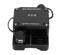 Bamjour Portafusibles con Reinicio Automático del Disyuntor - Interruptor Automático Impermeable para Sistemas DC12-24V - Opciones 50A-300A - Ideal para Uso Automotriz e Industrial (60A)