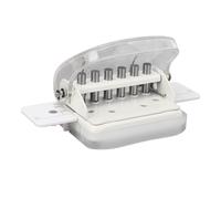 Bamjour Punch de Hoyos de Disco, Perforador de Hojas Portátiles Portátil de Metal de Metal Puncher Puncher Punch Board Board para Elaboración de Manualidades de Papel y Estudio (Blanco transparente)