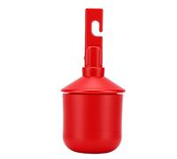 Bamjour Punta de Bastón Rodante Tipo Gancho, Reemplazo Giratorio de Ajuste Universal para Bastones Ciegos con Superficie Texturizada, Material ABS Rojo