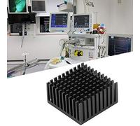 Bamjour Suministros Eléctricos de Aluminio con Disipador de Calor de 5 Piezas para Placa de Alimentación de Circuito Impreso LED, 40x20x40 Mm, Compatible con y Varios Componentes Electrónicos (BLACK)