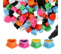 BAMTTOO 200pcs Mixed Color Tattoo Ink Cup Disposable Silicone Tattoo Pigment Cups Ink Holder Eyebrow Eyeliner Lip Pigment Caps Microblading Tattoo Supplies