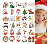 BAMTTOO 30 Sheets Christmas Temporary Tattoos for Kids Birthday Party Supplies Winter Christmas Party Decorations Stickers Xmas Party Favors for Kids Boys Girls Fake Tattoos (30pcs Christmas)