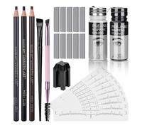 BAMTTOO Eyebrow Mapping Kit Pre-Inked Eyebrow Mapping String 30 Meters Brow Thread Pencil Ruler Sticker for Semi Permanent Makeup Microblading Liquid Eyeliner