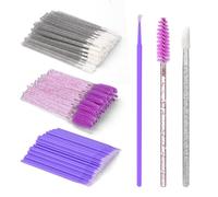 BAMTTOO Kit de 300 piezas de suministros de extensión de pestañas, cepillo desechable para pestañas de hisopo, cepillos de labios para extensión de pestañas, tatuaje, aplicador de lápiz labial
