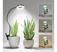 Bamworld Lámpara de Crecimiento LED para Plantas de Interior con Temporizador, Regulable, USB y Pinza Flexible - Luz de Cultivo para Macetas y Semillas