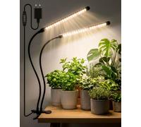 Bamworld Luz de Crecimiento Plantas Altura Regulable Grow Light Temporizador Luz Crecimiento Plantas Interior Pinza Flexible Luces de Crecimiento para Plantas Pequeñas