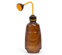 Bamworld Pequeña Regadera 450ml, Regadera para Plantas de Interior con Pico Largo, Botella de Riego de Plástico para Plántulas y Suculentas, Marrón/Verde