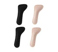 Bamyli 2 pares de plantillas antideslizantes (desnudas y negras), para zapatos de tacón alto, suaves, transpirables, absorbentes de sudor, autoadhesivas, ideales para zapatos