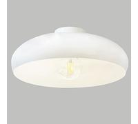 bamyum Androa Plafón Iluminación 40 cm Decorativa Iluminación Retro Vintage Lámpara de Techo de Metal Lámpara Vintage Lámpara de Luz de metal Lámpara de Mesa de Comedor Blanco