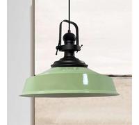 bamyum Asletl Antiguo Lampara Techo Colgante Metal 40cm, Lamparas Cocina, Lampara Techo Dormitorio E27, Comedo, Salon, Lampara Mesa Comedor para Niños y Adultas, Lámpara Colgante de Cocina Verde Menta