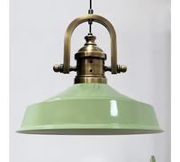 bamyum Asletl-Finke Lámpara Colgante Industrial, Pantallas de Lámpara de 40 cm, Lámpara Moderna de Metal para Isla de Cocina, Lámpara Colgante E27 para Salón y Comedor, Lámpara Colgante Menta Verde