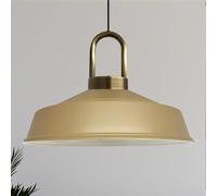 bamyum Asletl Lámpara Colgante Industrial, Pantallas de Lámpara de 40 cm, Lámpara Moderna de Metal para Isla de Cocina, Lámpara Colgante E27 para Salón y Comedor, Lámpara Colgante Beige