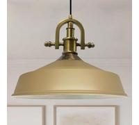 bamyum Asletl-Marina Lámpara Colgante Industrial, Pantallas de Lámpara de 40 cm, Lámpara Moderna de Metal para Isla de Cocina, Lámpara Colgante E27 para Salón y Comedor, Lámpara Colgante Beige