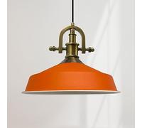 bamyum Asletl-Marina Lámpara Colgante Industrial, Pantallas de Lámpara de 41 cm, Lámpara Moderna de Metal para Isla de Cocina, Lámpara Colgante E27 para Salón y Comedor, Lámpara Colgante Naranja