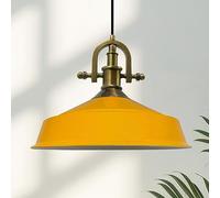 bamyum Asletl-Marine - Lámpara de techo vintage industrial, 40 cm de diámetro, lámpara de techo, lámpara vintage, lámpara de techo industrial, color amarillo oscuro