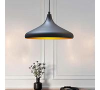 bamyum Champion Lámpara de Cocina, Lámpara Techo Colgante Vintage, Lámpara de Techo con Pantallas de 35 cm y Lámpara de Isla de Cocina de Metal de Lámparas de Techo Negro